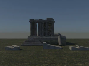 Kota kuno Aizanoi - kuil zeus - antik Model 3D