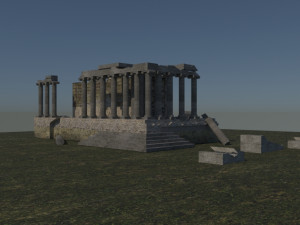 Aizanoi ancient city - zeus temple - antique Modelo 3D