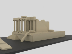 Aizanoi ancient city - zeus temple - antique Modelo 3D
