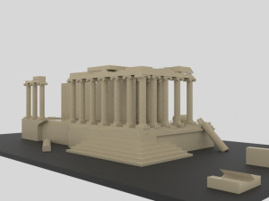 Aizanoi ancient city - zeus temple - antique Modelo 3D