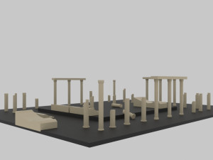 Aphrodisias ancient city - stl Modèle 3D