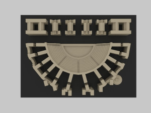 Aphrodisias ancient city - stl Modèle 3D