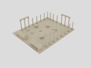 Aphrodisias ancient city - stl Modèle 3D