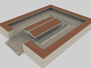 Aphrodisias ancient city - aphrodit temple - orginal 3D Model