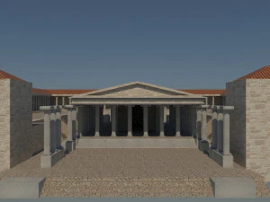 Aphrodisias ancient city - aphrodit temple - orginal 3D Model