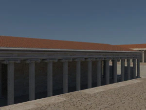 Aphrodisias ancient city - aphrodit temple - orginal 3D Model