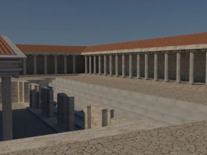 Aphrodisias ancient city - aphrodit temple - orginal 3D Model