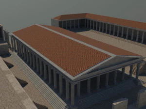Aphrodisias ancient city - aphrodit temple - orginal 3D Model