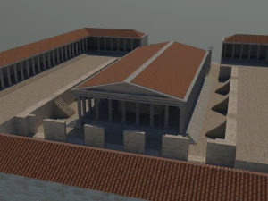Aphrodisias ancient city - aphrodit temple - orginal 3D Model