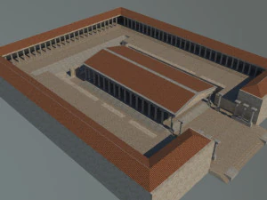 Aphrodisias ancient city - aphrodit temple - orginal 3D Model