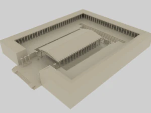 Aphrodisias ancient city - aphrodit temple - orginal 3D Model