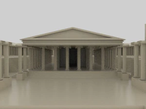 Aphrodisias ancient city - aphrodit temple - orginal 3D Model