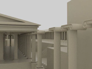 Aphrodisias ancient city - aphrodit temple - orginal 3D Model