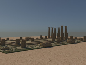 Asos ancient city - athena temple - antique 3D Model