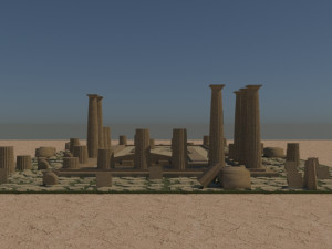Asos ancient city - athena temple - antique 3D मॉडल