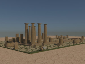 Asos ancient city - athena temple - antique 3D मॉडल