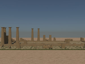 Asos ancient city - athena temple - antique 3D मॉडल