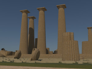 Asos ancient city - athena temple - antique 3D मॉडल