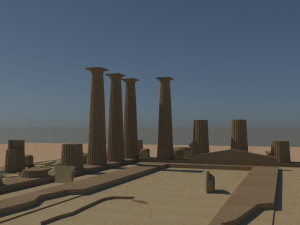 Asos ancient city - athena temple - antique 3D मॉडल