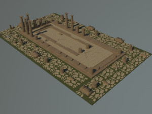 Asos ancient city - athena temple - antique 3D मॉडल