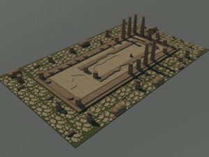 Asos ancient city - athena temple - antique 3D मॉडल