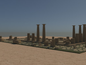 Asos ancient city - athena temple - antique 3D मॉडल