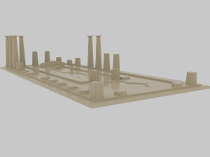 Asos ancient city - athena temple - antique 3D मॉडल