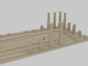 Asos ancient city - athena temple - antique 3D मॉडल