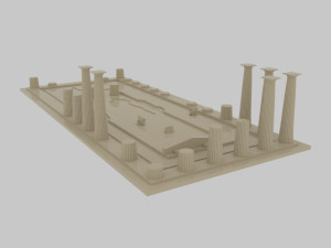 Asos ancient city - athena temple - antique 3D मॉडल