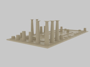 Asos ancient city - athena temple - antique 3D मॉडल