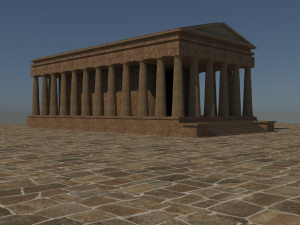Asos ancient city - athena temple - orginal 3D Model