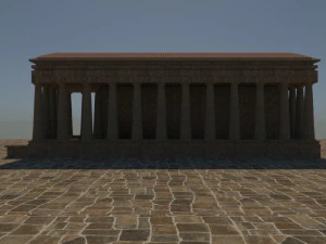 Asos ancient city - athena temple - orginal 3D Model