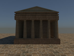 Asos ancient city - athena temple - orginal Modello 3D