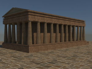 Asos ancient city - athena temple - orginal Modello 3D