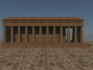 Asos ancient city - athena temple - orginal Modello 3D