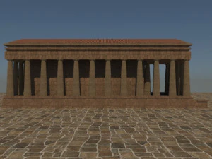 Asos ancient city - athena temple - orginal 3D Model