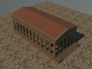 Asos ancient city - athena temple - orginal Modello 3D