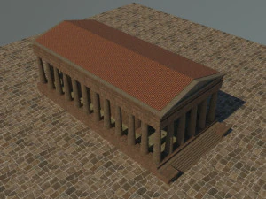 Asos ancient city - athena temple - orginal 3D Model