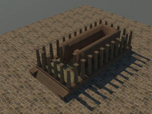Asos ancient city - athena temple - orginal 3D Model