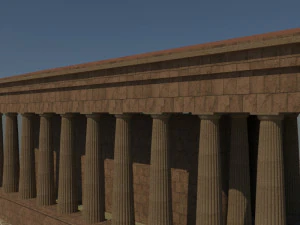 Asos ancient city - athena temple - orginal 3D Model