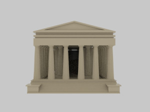 Asos ancient city - athena temple - orginal Modello 3D