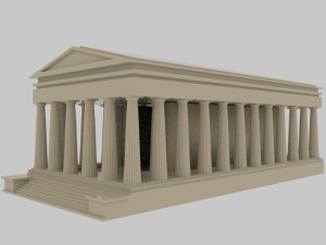 Asos ancient city - athena temple - orginal Modello 3D