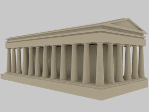 Asos ancient city - athena temple - orginal 3D Model
