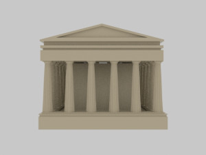 Asos ancient city - athena temple - orginal Modello 3D