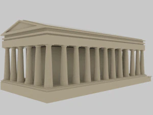 Asos ancient city - athena temple - orginal 3D Model