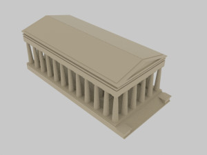 Asos ancient city - athena temple - orginal Modello 3D