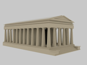 Asos ancient city - athena temple - orginal Modello 3D