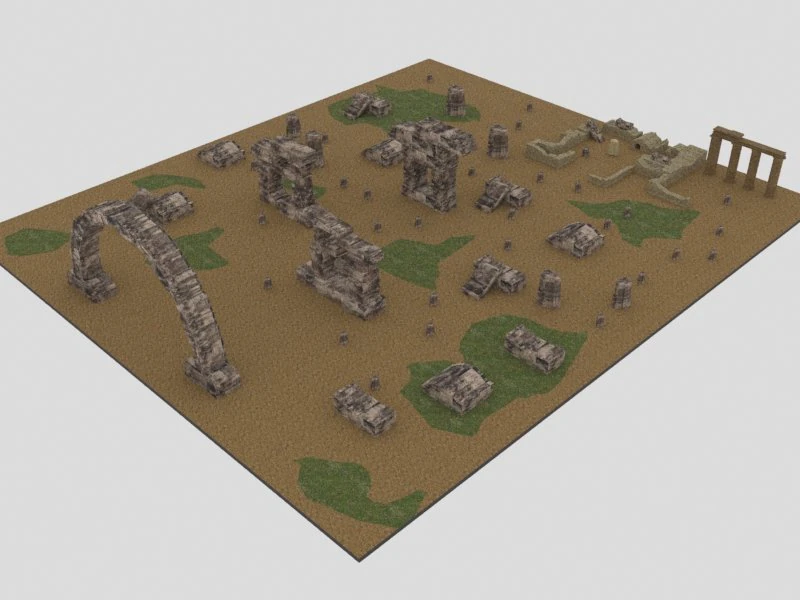 Blaundus ancient city 3D Model .c4d .max .obj .3ds .fbx .stl .blend