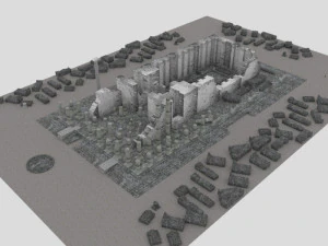 Kota kuno Didyma - kuil Apollon - antik Model 3D