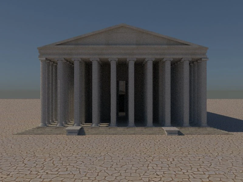 Didyma ancient city - apollon temple 2 - orginal 3D Model .c4d .max .obj .3ds .fbx .stl .blend